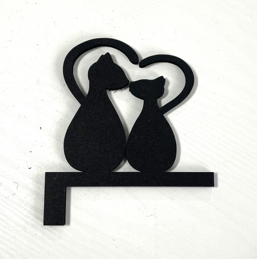 Doorway Toppers / HD-DT-22: 2 Loving Cats (Black)