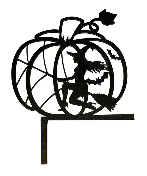 Doorway Toppers / HD-DT-54: Witch in a Pumpkin (Black and White)