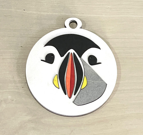 Christmas Tree Decorations / SH-CTD-102: Puffin #3 - Two Sided