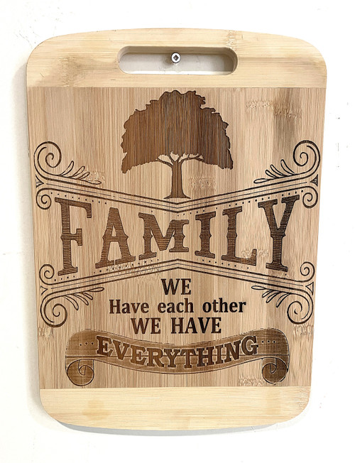 Wall Art - Words of Wisdom / HD-WAWI-1771: Family (Natural) - Laser Engraved Panel