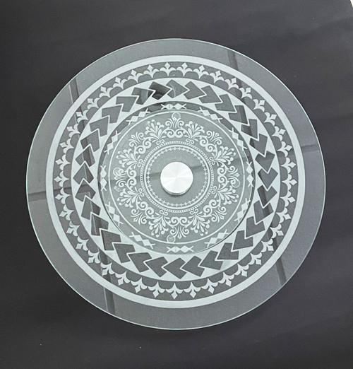 Wall Art - Words of Wisdom / HD-WAWI-3038: Glass Lazy Susan - Arrows Design - 1/4" Tempered Glass