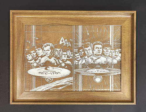 Wall Art - Words of Wisdom / HD-WAWI-9008: Engraved Image: Star Trek Stars - 8 x 11 Engraving - Black Frame