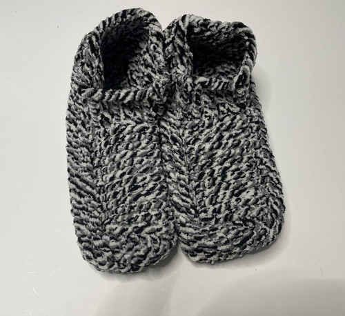 Knitted - Slippers / KC-KS-5: Black (White)