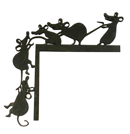 Doorway Toppers / HD-DT-101: Mice on a cliff (Black)