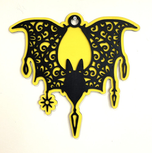 Wall Art - Halloween / SH-HWA-28: Bat (Black / Yellow)