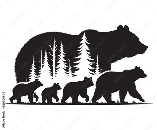 Christmas Tree Decorations / SH-CTD-117: Bear Family Outing