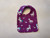 Baby Bibs / BI-B-13: White Unicorn (Purple) - Square