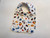 Baby Bibs / BI-B-43: Cats (White) - Square