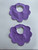 Baby Bibs - Scallop Edge / BI-BS-5: Purple Petals - Scallop Edge