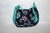 Cross Body Bags / HB-CB-1: Black (Teal Flowers)