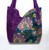 Purses / HB-P-1: Purple Flowers - Half Circle