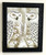 Wall Art - Words of Wisdom / HD-WAWI-8004: Owls - 8 x 11 Engraving - Black Frame