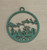Christmas Tree Decorations / SH-CTD-2: Santa in Sleigh over City (Green)