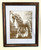 Wall Art - Words of Wisdom / HD-WAWI-8019: Engraved Image: White Horse - 8 x 11 Engraving - Brown Frame