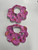 Baby Bibs - Scallop Edge / BI-BS-9: Safari (Pink) - Scallop Edge