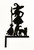 Doorway Toppers / HD-DT-30: Witch and a Cat (Black)