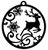 Christmas Tree Decorations / SH-CTD-97: Reindeer (Neon Pink)
