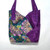 Purses / HB-P-1: Purple Flowers - Half Circle