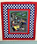 Laps and Throws / Q-LT-21: Mickey Lets Go Racing and Car Track Back - Double Sided (Brown and Burgundy)