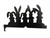 Doorway Toppers / HD-DT-5: 4 Bunnies (Black)