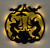 Wall Art - Halloween / SH-HWA-26: Witches Stirring Cauldron (Black / Yellow)