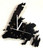 Clocks - Newfoundland Motifs / HD-CN-1: Newfoundland Island Clock (Black)