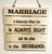 Wall Art - Words of Wisdom / HD-WAWI-1737: Marriage - One if always Right (Natural) - Laser Engraved Panel