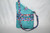 Cross Body Bags / HB-CB-6: Feathers (Teal)