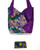Purses / HB-P-1: Purple Flowers - Half Circle