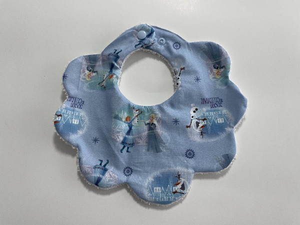 Baby Bibs - Scallop Edge / BI-BS-4: Frozen Theme - Scallop Edge