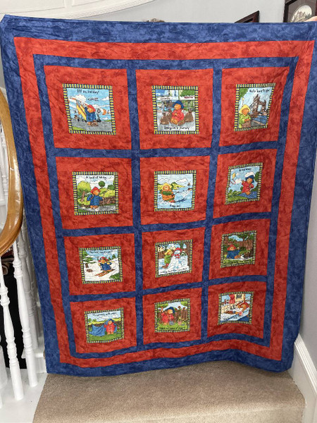 Laps and Throws / Q-LT-16: Paddington Bear - Story Book (Red and Blue)