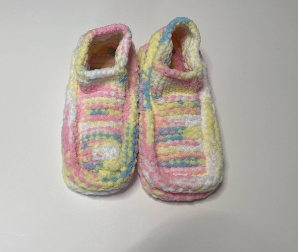 Knitted - Slippers / KC-KS-7: Yellow (Pink)