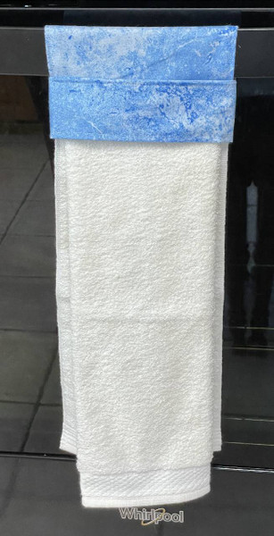 Decor Kitchen Towels / DK-KT-6: Light Blue Marble (White)