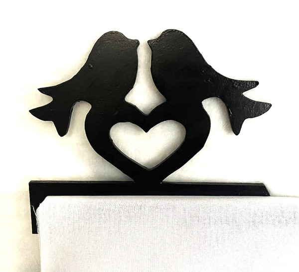 Doorway Toppers / HD-DT-7: One Heart Dovers (Black)