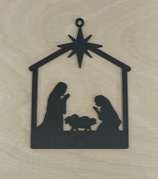 Christmas Tree Decorations / SH-CTD-5: Nativity (Black)