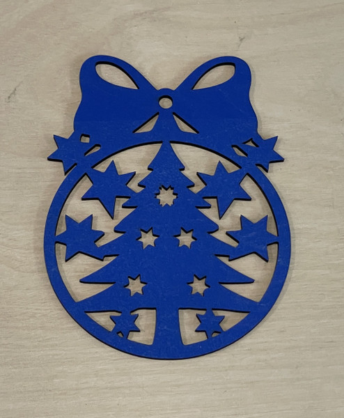 Christmas Tree Decorations / SH-CTD-44: Tree with Stars (Blue)