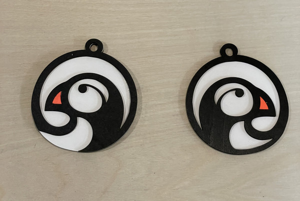 Christmas Tree Decorations / SH-CTD-105: Puffin #6 - Two Sided