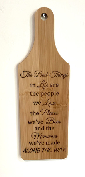 Wall Art - Words of Wisdom / HD-WAWI-29: The Best Things in Life (Natural) - Cutting Board Panel