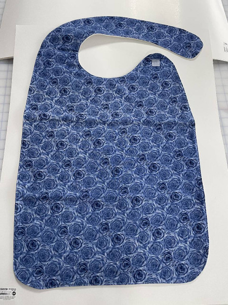 Adult Bibs / CA-B-A-24: Blue Roses