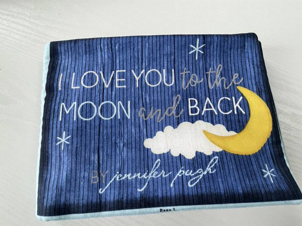 Fabric Nursery Books / BI-FNB-3: Book 3 (I Love You to the Moon and Back)