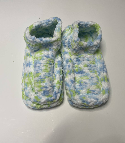 Knitted - Slippers / KC-KS-1: Blue (Green)