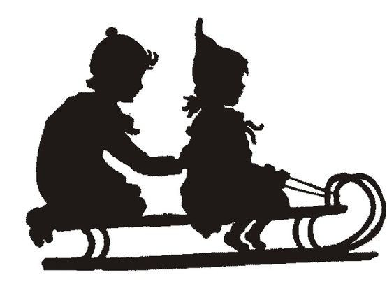 Doorway Toppers / HD-DT-48: Tobaggan for 2 (Black)