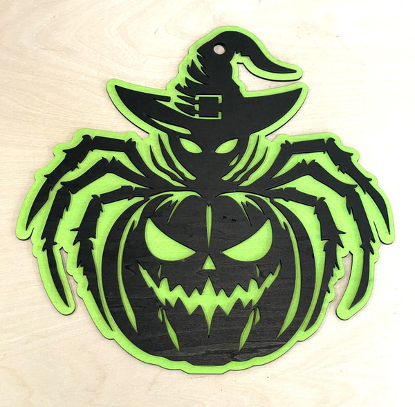 Wall Art - Halloween / SH-HWA-1: Devil Spider (Black / Green)