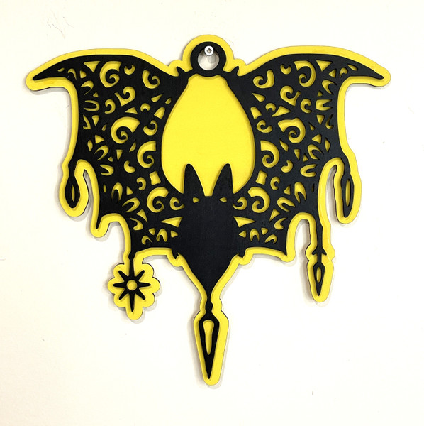 Wall Art - Halloween / SH-HWA-28: Bat (Black / Yellow)