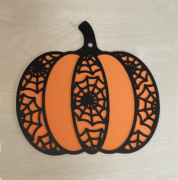 Wall Art - Halloween / SH-HWA-30: Spider Pumpkin (Black / Orange)