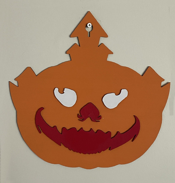 Wall Art - Halloween / SH-HWA-57: Scary Pumpkin (Red / Orange)