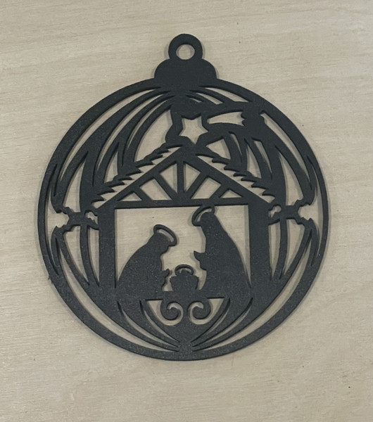 Christmas Tree Decorations / SH-CTD-10: Nativity  (Black)