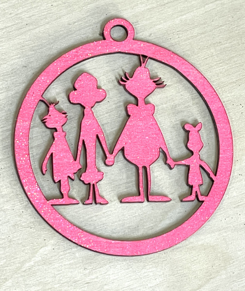 Christmas Tree Decorations / SH-CTD-34: Who's in Whoville (Pink Glitter)