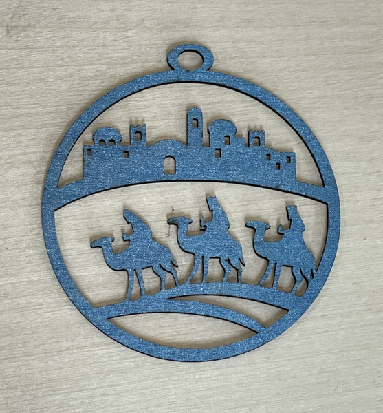 Christmas Tree Decorations / SH-CTD-38: Nativity Trip (Blue)