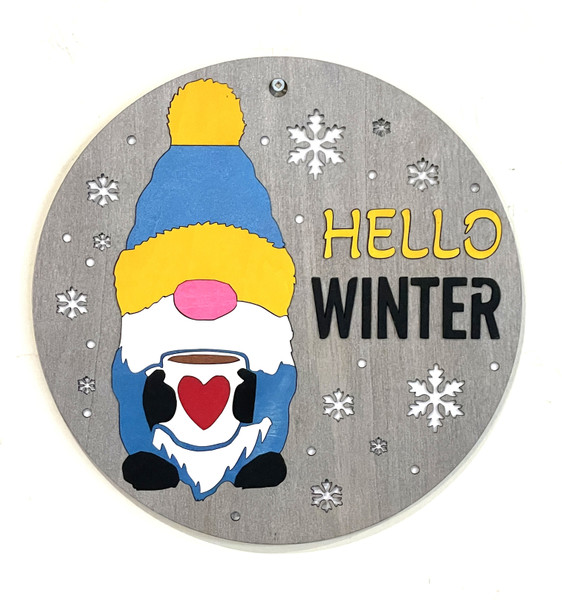 Wall Art - Words of Wisdom / HD-WAWI-111: Hello Winter - Large Panel